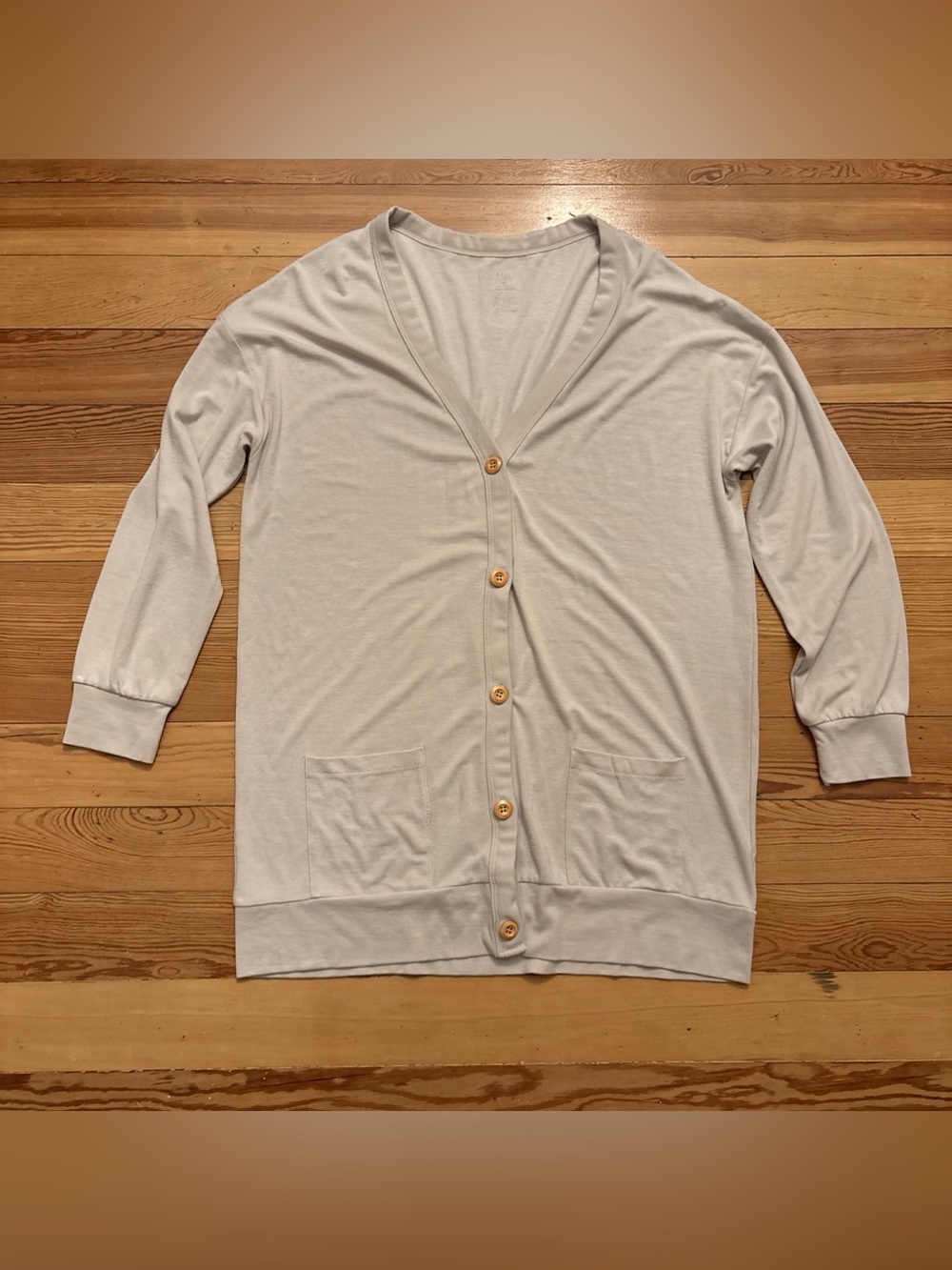 Kyte Women’s  Bamboo Jersey Adult Cardigan in Oat Size Medium M Soft